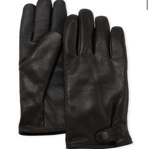 Ugg Leather Gloves Large New Black